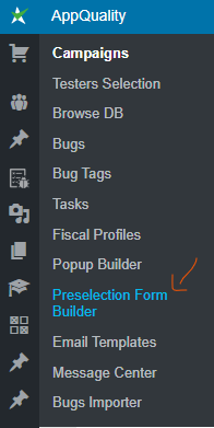 Form Builder - Barra laterale
