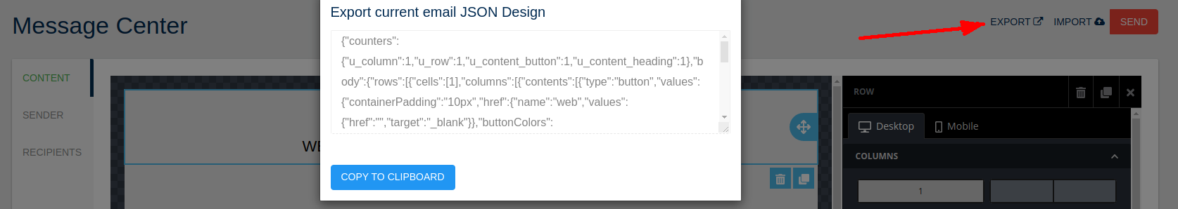Export-message-center
