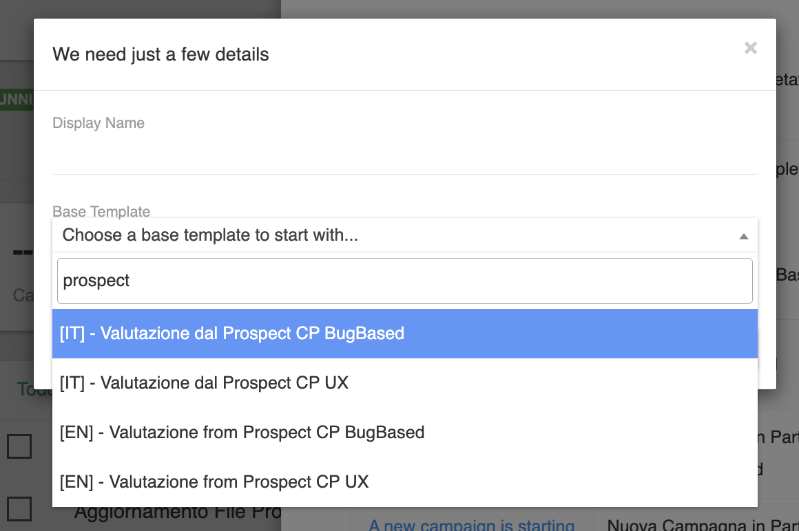 Template Mail Merge - from Prospect