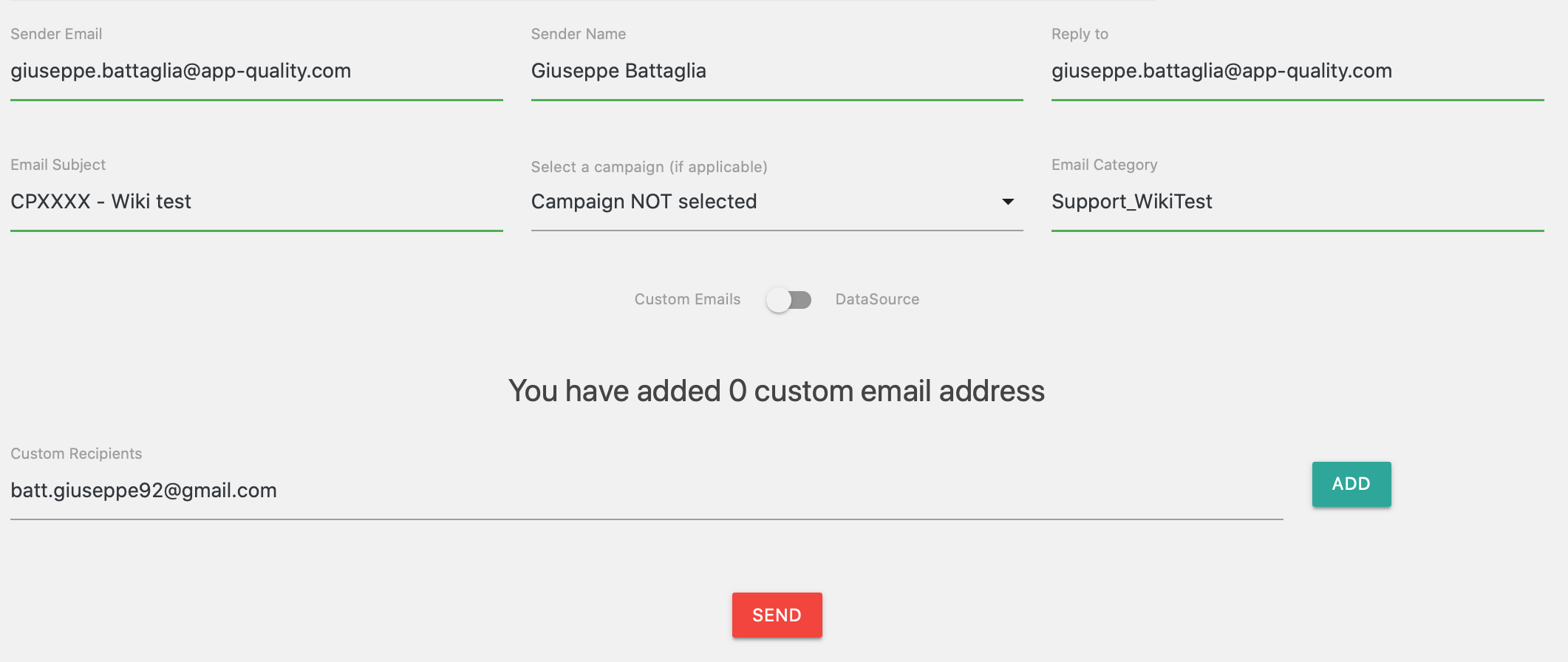 Settings messages center 1