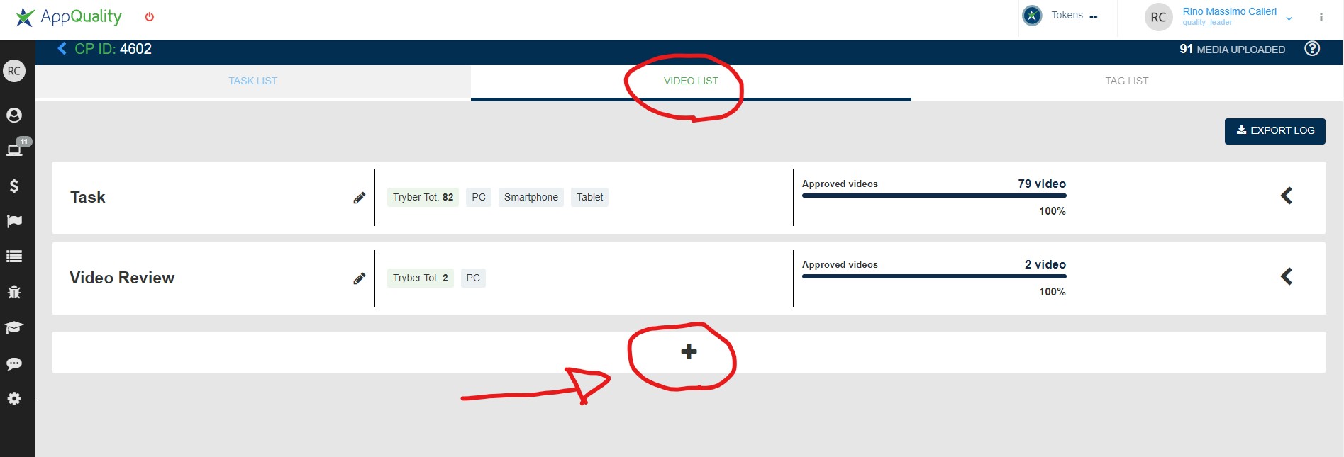 Video List e Cluster Video